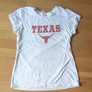 District Women's White and Red Texas Tee